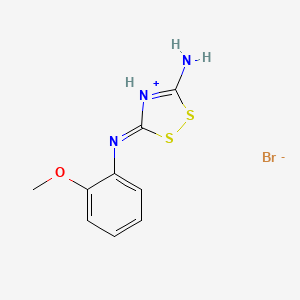 5-(2-methoxyphenyl)imino-1,2,4-dithiazol-4-ium-3-amine;bromide