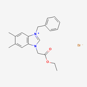 1-Benzyl-3-(2-ethoxy-2-oxoethyl)-5,6-dimethyl-1H-benzo[d]imidazol-3-ium bromide