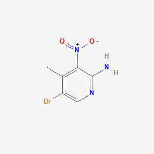 B137594 2-Amino-5-bromo-4-methyl-3-nitropyridine CAS No. 100367-40-6
