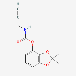 Carbamic acid, 2-propynyl-, 2,2-dimethyl-1,3-benzodioxol-4-YL ester