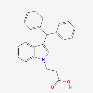 1H-Indole-1-propionic acid, 3-(diphenylmethyl)-