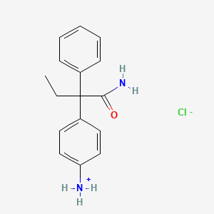 molecular formula C16H19ClN2O B13759450 2-(p-Aminophenyl)-2-phenylbutyramide hydrochloride CAS No. 61706-42-1