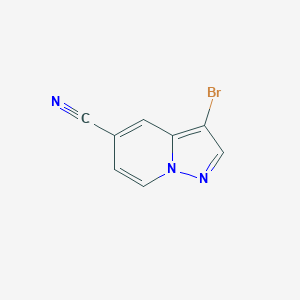molecular formula C8H4BrN3 B1375949 3-Bromopyrazolo[1,5-A]pyridine-5-carbonitrile CAS No. 1427501-82-3
