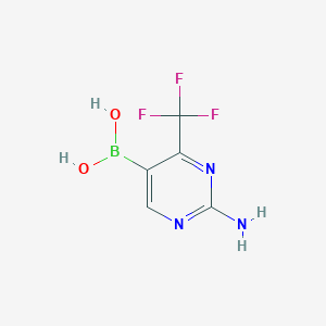 molecular formula C5H5BF3N3O2 B1375954 (2-Amino-4-(trifluoromethyl)pyrimidin-5-yl)boronic acid CAS No. 1045861-30-0