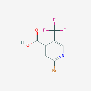molecular formula C7H3BrF3NO2 B1375959 2-Bromo-5-(trifluoromethyl)isonicotinic acid CAS No. 823222-03-3