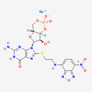 8-(2-[7-Nitro-4-benzofurazanyl]aminoethylthio]guanosine-3',5'-cyclic monophosphate sodium salt