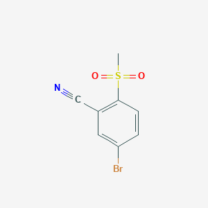 molecular formula C8H6BrNO2S B1375965 5-Bromo-2-(methylsulfonyl)benzonitrile CAS No. 1379309-82-6