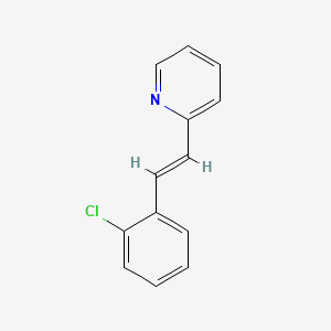 molecular formula C13H10ClN B13759658 Pyridine, 2-(2-(chlorophenyl)vinyl)-, trans- CAS No. 6772-77-6