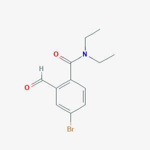 molecular formula C12H14BrNO2 B1375971 4-溴-N,N-二乙基-2-甲酰基苯甲酰胺 CAS No. 918811-37-7