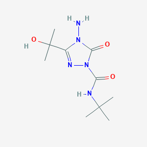molecular formula C10H19N5O3 B1375974 4-氨基-N-叔丁基-3-(2-羟基丙烷-2-基)-5-氧代-4,5-二氢-1H-1,2,4-三唑-1-甲酰胺 CAS No. 1266547-07-2