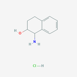 molecular formula C10H14ClNO B1375982 1-Amino-1,2,3,4-tetrahydronaphthalen-2-ol hydrochloride CAS No. 103028-83-7
