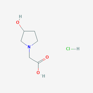 molecular formula C6H12ClNO3 B1375989 2-(3-Hydroxypyrrolidin-1-yl)acetic acid hydrochloride CAS No. 1187931-13-0