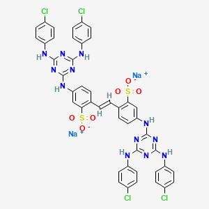 Disodium 4,4'-bis((4,6-bis(p-chloroanilino)-1,3,5-triazin-2-yl)amino)stilbene-2,2'-disulphonate