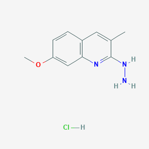 2-Hydrazino-7-methoxy-3-methylquinoline hydrochloride