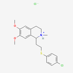 1-(2-((4-Chlorophenyl)thio)ethyl)-6,7-dimethoxy-2-methyl-1,2,3,4-tetrahydroisoquinoline hydrochloride