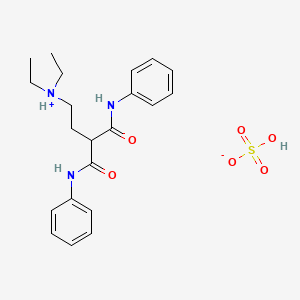 Propanediamide, 2-(2-(diethylamino)ethyl)-N,N'-diphenyl-, monohydrochloride