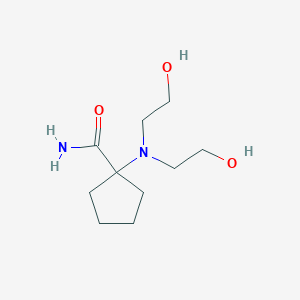 1-[Bis(2-hydroxyethyl)amino]cyclopentane-1-carboxamide