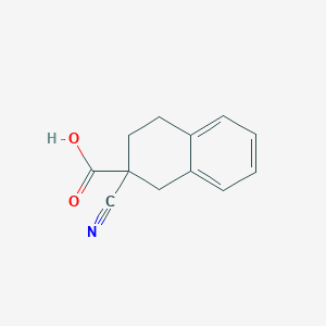 molecular formula C12H11NO2 B1376011 Acide 2-cyano-1,2,3,4-tétrahydronaphtalène-2-carboxylique CAS No. 1432681-39-4