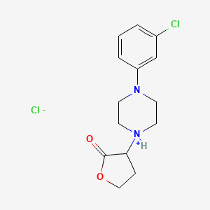 3-(4-(m-Chlorophenyl)-1-piperazinyl)dihydro-2(3H)-furanone hydrochloride