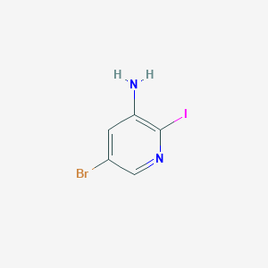 molecular formula C5H4BrIN2 B1376016 5-溴-2-碘吡啶-3-胺 CAS No. 1180678-40-3