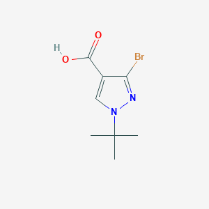 molecular formula C8H11BrN2O2 B1376019 3-bromo-1-tert-butyl-1H-pyrazole-4-carboxylic acid CAS No. 1407966-15-7