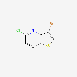 molecular formula C7H3BrClNS B1376020 3-Bromo-5-chlorothieno[3,2-b]pyridine CAS No. 912332-40-2