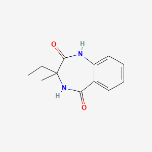 molecular formula C12H14N2O2 B1376026 3-ethyl-3-methyl-2,3,4,5-tetrahydro-1H-1,4-benzodiazepine-2,5-dione CAS No. 1431141-33-1