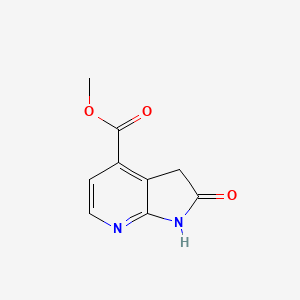 molecular formula C9H8N2O3 B1376031 Methyl 2-oxo-1H,2H,3H-pyrrolo[2,3-B]pyridine-4-carboxylate CAS No. 1190313-98-4