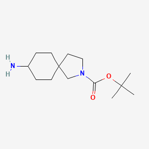 molecular formula C14H26N2O2 B1376034 tert-Butyl 8-amino-2-azaspiro[4.5]decane-2-carboxylate CAS No. 1363381-61-6