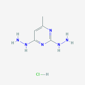 (2-Hydrazinyl-6-methylpyrimidin-4-yl)hydrazine;hydrochloride