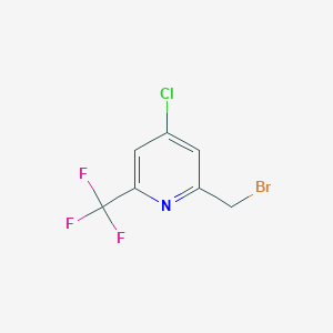 molecular formula C7H4BrClF3N B1376040 2-(Bromomethyl)-4-chloro-6-(trifluoromethyl)pyridine CAS No. 1416949-07-9