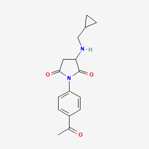 1-(4-Acetylphenyl)-3-[(cyclopropylmethyl)amino]pyrrolidine-2,5-dione