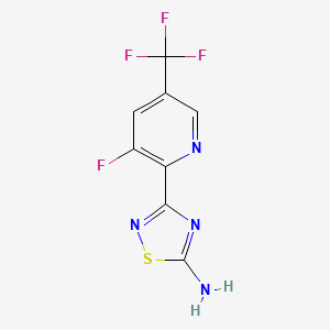 3-(3-Fluoro-5-(trifluoromethyl)pyridin-2-yl)-1,2,4-thiadiazol-5-amine