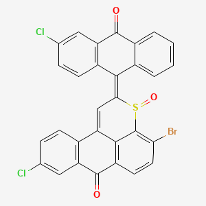 Anthra(1,9-bc)thiopyran-7(2H)-one, 4(5 or 6)-bromo-9-chloro-2-(3-chloro-10-oxo-9(10H)-anthracenylidene)-, 3-oxide