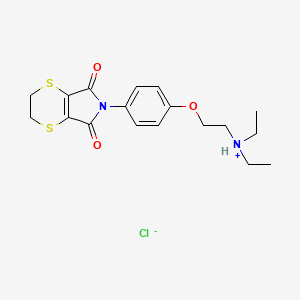 5H-1,4-Dithiino(2,3-c)pyrrole-5,7(6H)-dione, 2,3-dihydro-6-(4-(2-(diethylamino)ethoxy)phenyl)-, monohydrochloride