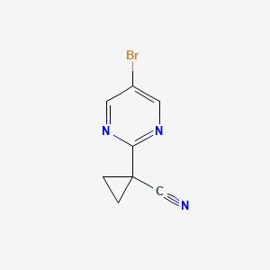 molecular formula C8H6BrN3 B1376054 1-(5-Bromopyrimidin-2-YL)cyclopropanecarbonitrile CAS No. 1447606-53-2