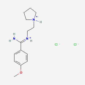 4-Methoxy-N-(2-(1-pyrrolidinyl)ethyl)benzamidine dihydrochloride hydrate