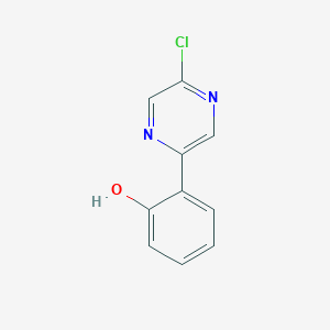 molecular formula C10H7ClN2O B13760565 2-(5-Chloro-2-pyrazinyl)phenol 