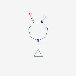 molecular formula C8H14N2O B1376057 1-Cyclopropyl-1,4-diazepan-5-one CAS No. 30858-70-9