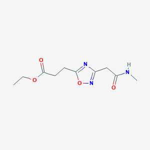 molecular formula C10H15N3O4 B1376058 3-{3-[(甲基氨基羰基)甲基]-1,2,4-恶二唑-5-基}丙酸乙酯 CAS No. 1376291-69-8