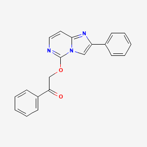 1-Phenyl-2-[(2-phenylimidazo[1,2-c]pyrimidin-5-yl)oxy]ethan-1-one