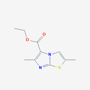 molecular formula C10H12N2O2S B137606 2,6-Dimethylimidazo[2,1-b]thiazole-5-carboxylic acid ethyl ester CAS No. 144836-49-7