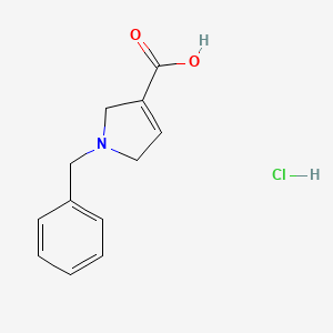 molecular formula C12H14ClNO2 B1376060 1-benzyl-2,5-dihydro-1H-pyrrole-3-carboxylic acid hydrochloride CAS No. 1384430-61-8