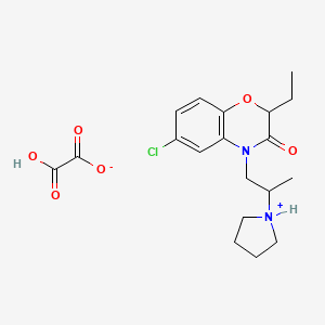 molecular formula C19H25ClN2O6 B13760604 4H-1,4-Benzoxazin-3-one, 2,3-dihydro-6-chloro-2-ethyl-4-(2-(1-pyrrolidinyl)propyl)-, oxalate CAS No. 57462-92-7