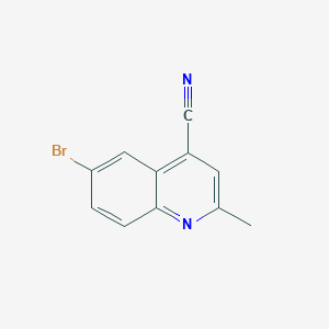 molecular formula C11H7BrN2 B1376062 6-Bromo-2-methylquinoline-4-carbonitrile CAS No. 1416439-30-9