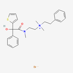 Ammonium, dimethyl(2-(N-methyl-alpha-2-thienylmandelamido)ethyl)phenethyl-, bromide