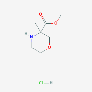 molecular formula C7H14ClNO3 B1376065 3-甲基吗啉-3-甲酸甲酯盐酸盐 CAS No. 1205749-06-9