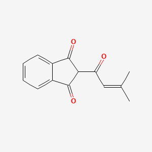 2-(3-Methylbut-2-enoyl)indene-1,3-dione