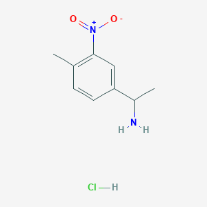 molecular formula C9H13ClN2O2 B1376066 1-(4-Methyl-3-nitrophenyl)ethan-1-amine hydrochloride CAS No. 1376378-65-2