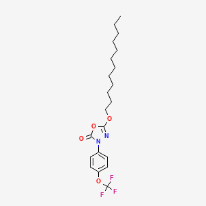 5-Dodecyloxy-3-(4-trifluoromethoxy-phenyl)-3H-(1,3,4)-oxadiazol-2-one